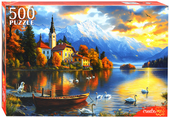 Пазл «Закат на озере»