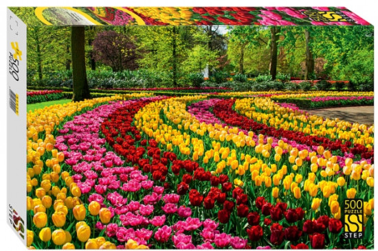 Пазл «Парк тюльпанов, Нидерланды»