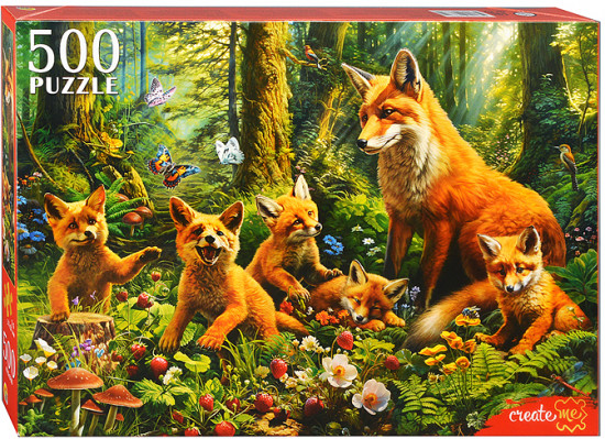 Пазл «Семья в лесу»