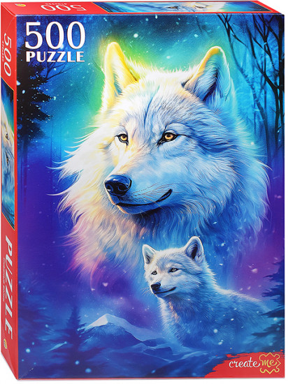 Пазл «Снежные волки»