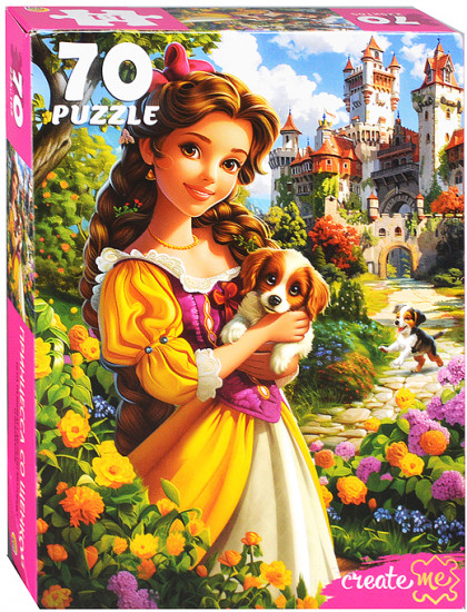 Пазл «Принцесса с щенком»