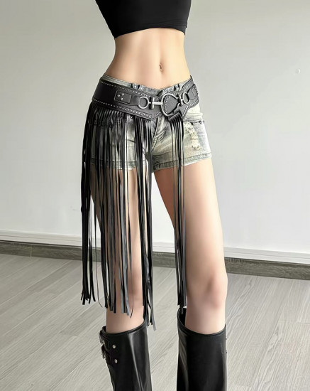 Ремень женский с бахромой