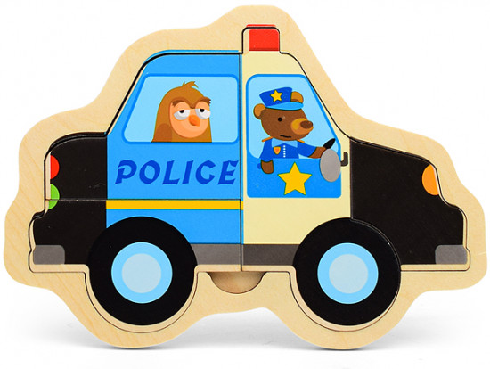 Пазл в рамке «Полицейская машина»