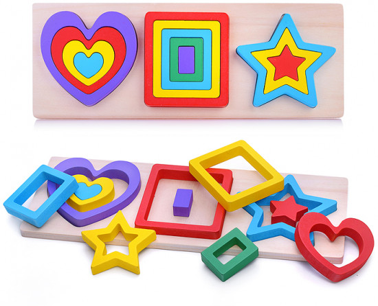 Пазл-вкладыш «Геометрические фигуры-1»