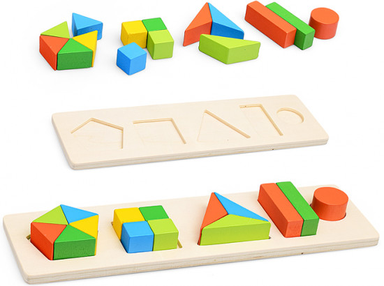 Пазл-вкладыш «Геометрические фигуры-3»