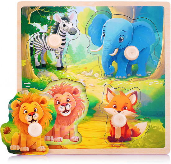 Пазл-вкладыш «Животные в лесу»