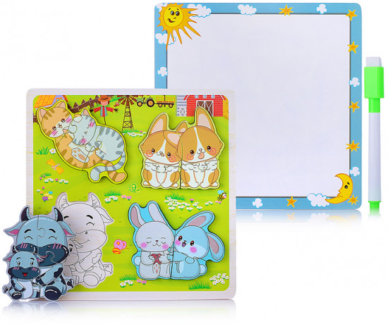 Пазл-вкладыш «Игривые зверята»