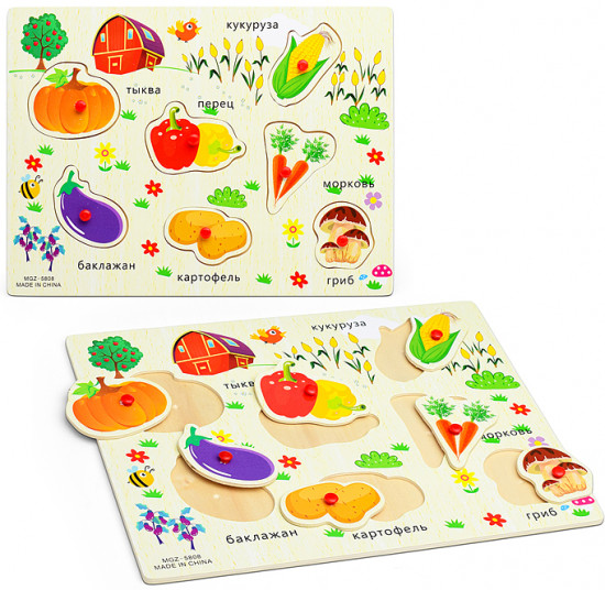 Пазл-вкладыш «Овощи»