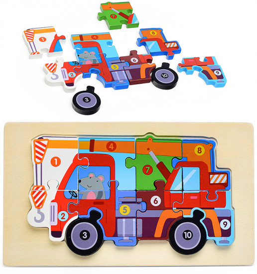 Пазл-вкладыш «Строительная техника»