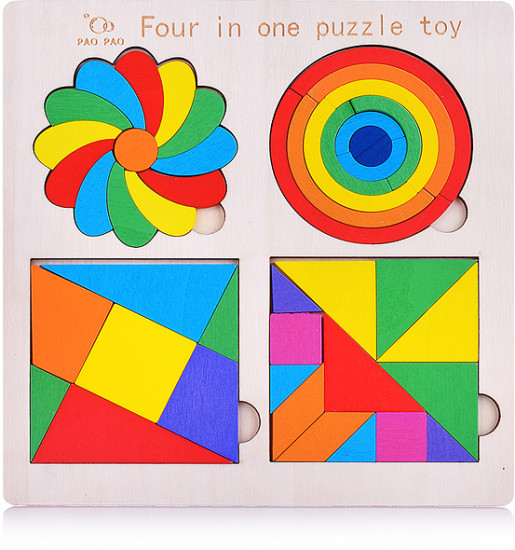 Пазл-вкладыш «Яркие фигуры»