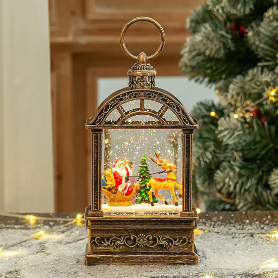 Музыкальный светильник-фонарь с Дедом Морозом