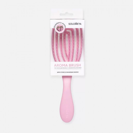 Арома-расческа для сухих и влажных волос «Клубника»