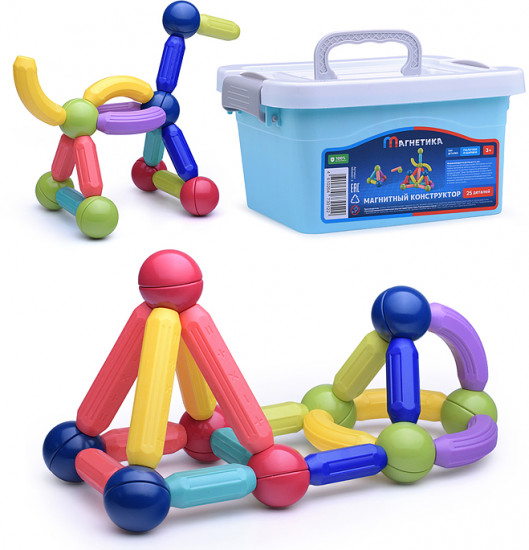 Конструктор магнитный «Палочки и шарики-1»