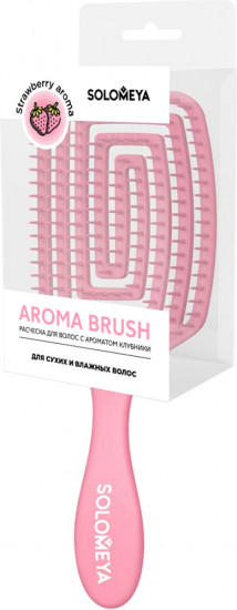 Арома-расческа для сухих и влажных волос «Клубника»