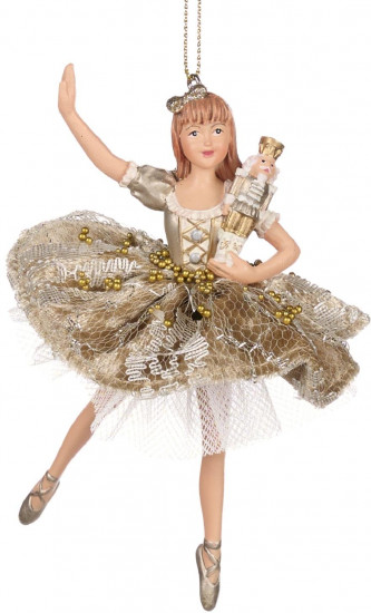 Ёлочная игрушка «Девочка с щелкунчиком»