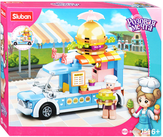 Конструктор «Розовая мечта. Фургончик с фастфудом»