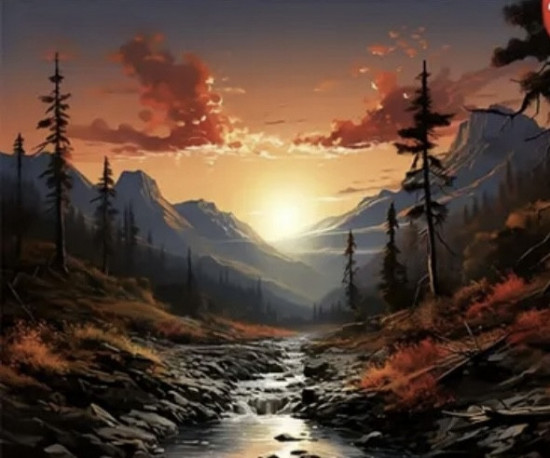 Алмазная мозаика «Закат»