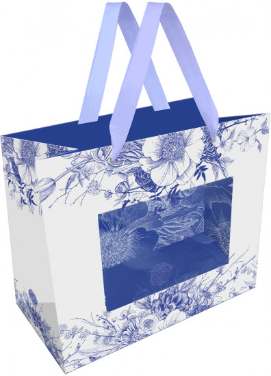 Пакет подарочный «Blue flowers»