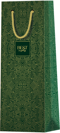 Пакет под бутылку подарочный «Strict pattern»