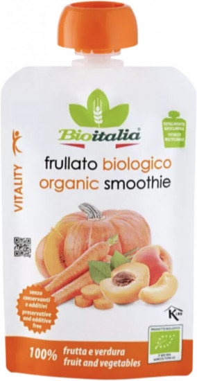 Пюре органическое из абрикоса, моркови и тыквы