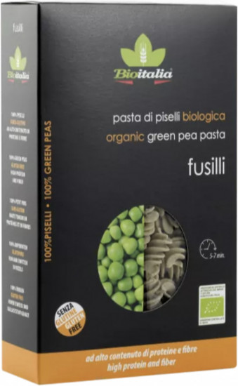 Макароны органические из зеленого гороха «Fusilli»