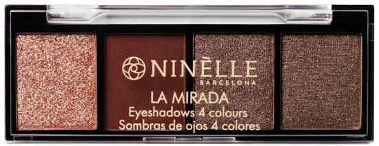 Тени прессованные «La Mirada», оттенок 504 Холодный коричневый