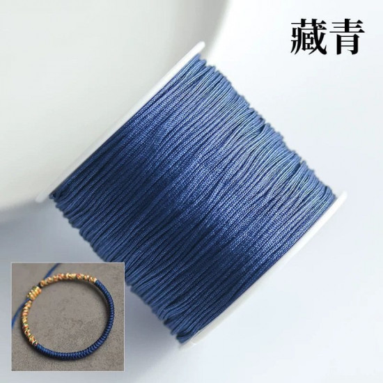 Нить для браслетов, цвет синий