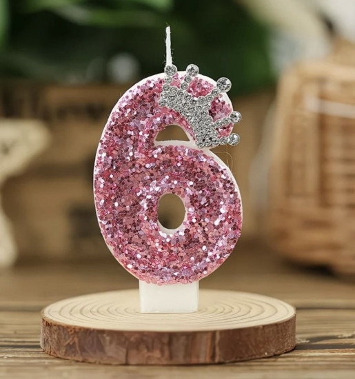 Свеча на торт «Цифра 6»