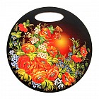 Доска круглая «Цветы и бабочки»