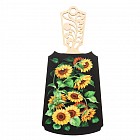 Доска с резной ручкой «Подсолнухи»