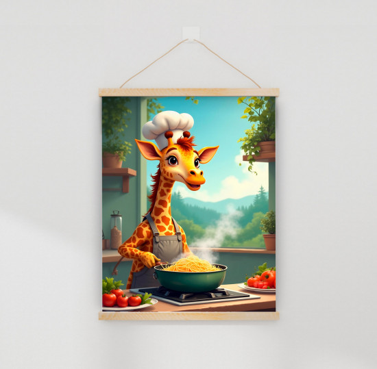 Панно на стену «Жираф повар»