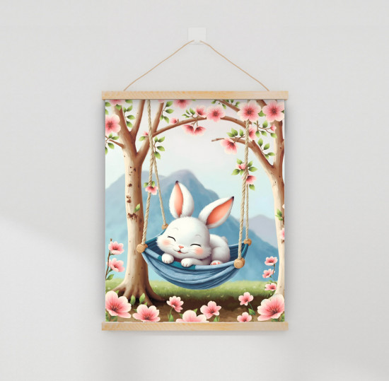 Панно на стену «Зайка в гамаке»