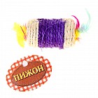 Игрушка-погремушка сизалевая Конфетка, 8,5 х 3,5 см