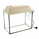 Аквариум с крышкой прямоугольный, беленый дуб