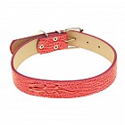 Ошейник объемный «Крокодил» (61 х 3 см), розовый
