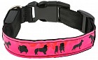 Ошейник с подсветкой (размер M) 3 режима свечения, розовый