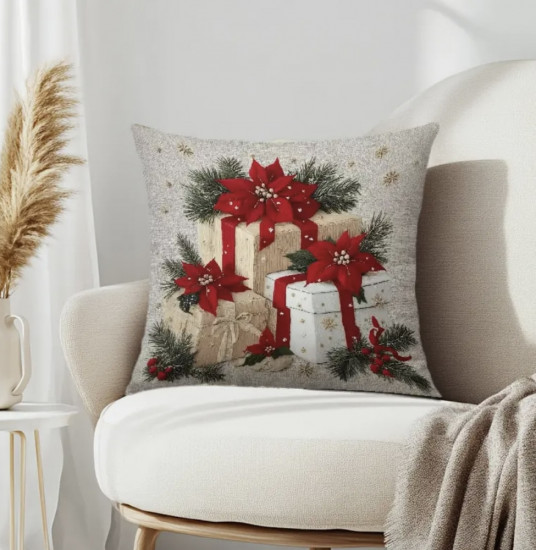 Новогодняя декоративная наволочка