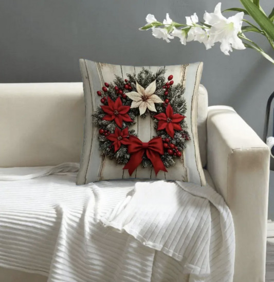 Новогодняя декоротивная наволочка