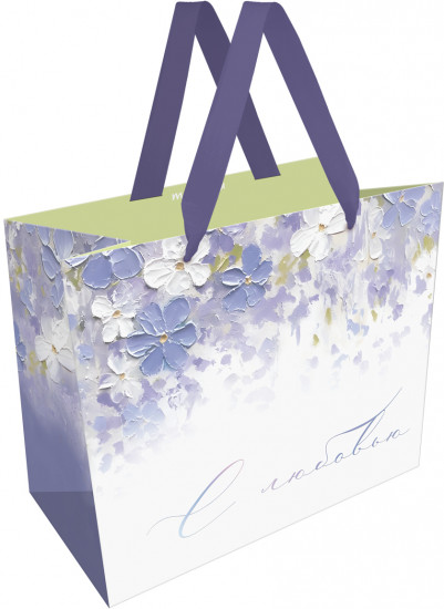 Пакет подарочный «Purple flowers»