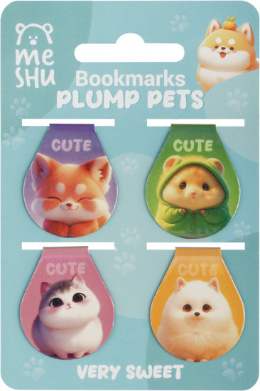 Набор закладок для книг магнитных «Plum pets»