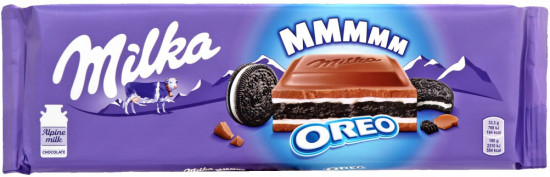 Шоколад молочный  с кремовой молочной начинкой и хрустящим печеньем «Oreo»