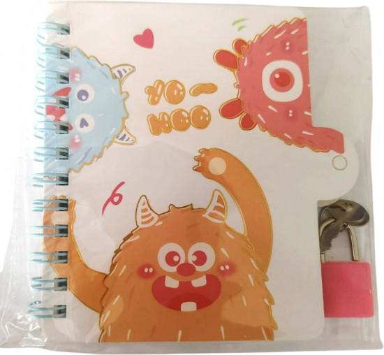 Блокнот с замочком «Монстрики»