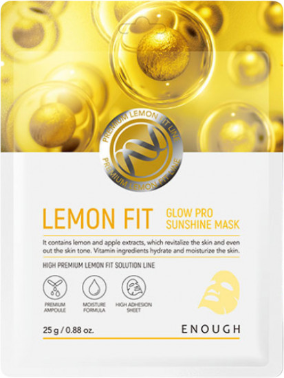 Маска на тканевой основе с лимоном «Lemon Fit Glow Sunshine Mask»