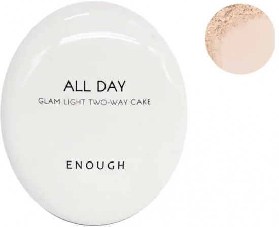 Пудра для лица компактная с запаской «All Day Glam Light Two-Way Cake» SPF28 PA++, оттенок 21