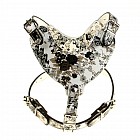 Шлейка «Винтаж» (обхват шеи 28-40 см, обхват груди 44-63 см), серая