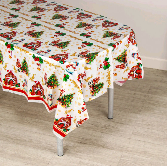 Скатерть одноразовая на стол «Снеговик»