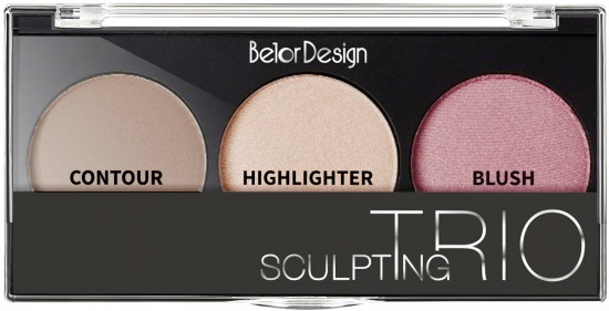 Палетка для макияжа «Sculpting triо», оттенок 01