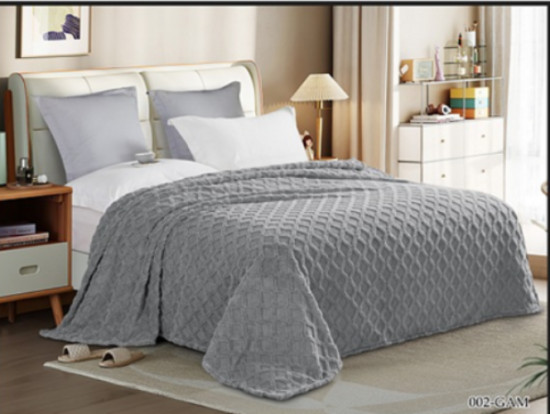 Плед «Серые ромбы»