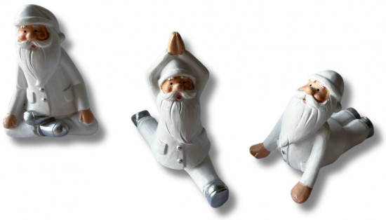 Набор фигурок Санты в позах йоги «Yoga Santa Collection»