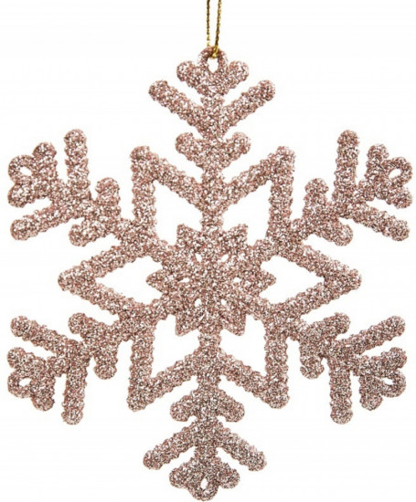 Набор новогодних елочных украшений с блёстками «Снежинка»